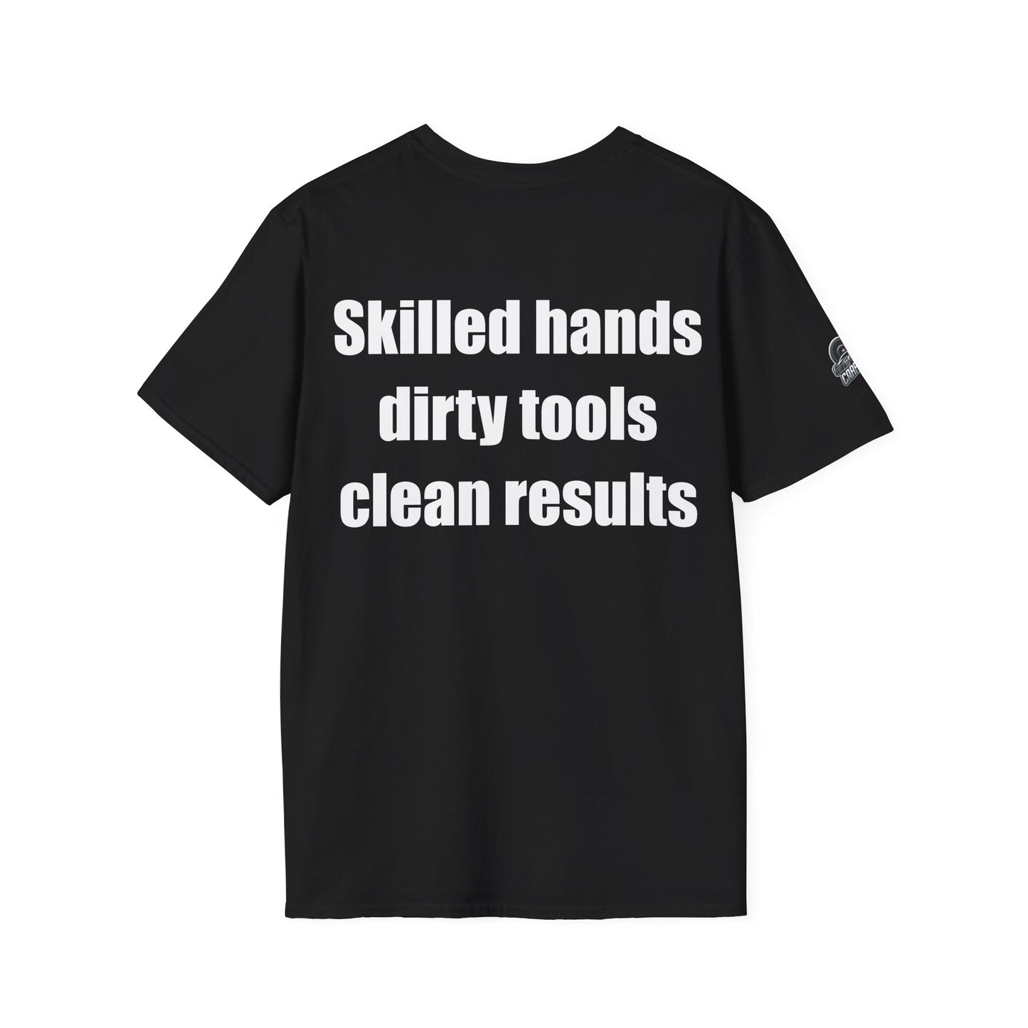 Мъжка тениска "Skilled hands, dirty tools, clean results"