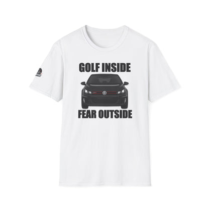Мъжка Тениска Volkswagen "Golf inside, fear outside"