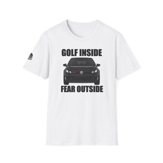 Мъжка Тениска Volkswagen "Golf inside, fear outside"