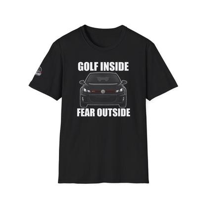 Мъжка Тениска Volkswagen "Golf inside, fear outside"