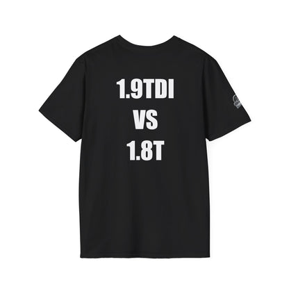Мъжка тениска "1.9ТDI vs 1.8T"