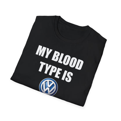 Мъжка Тениска Volkswagen "My blood type is VW!"