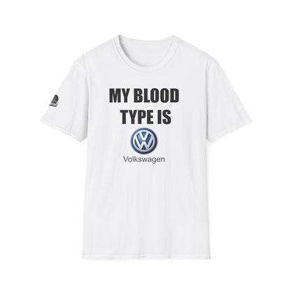 Мъжка Тениска Volkswagen "My blood type is VW!"