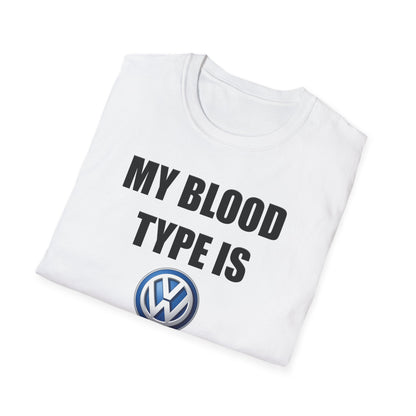 Мъжка Тениска Volkswagen "My blood type is VW!"