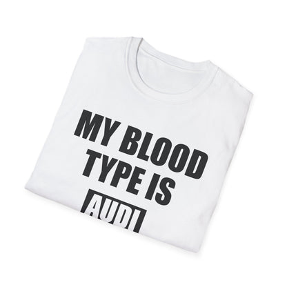 Мъжка Тениска Audi "My blood type is Audi"