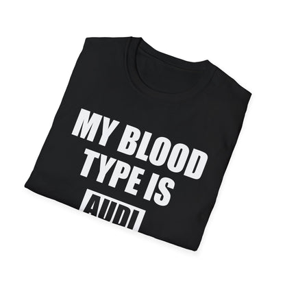 Мъжка Тениска Audi "My blood type is Audi"